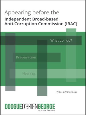 cover image of Appearing Before the Independent Broad-Based Anti-Corruption Commission (IBAC)